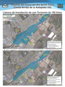 Mejoras del Dique del Rio Santa Clara Cuesta Arriba de la Autopista 101